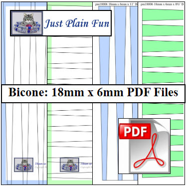 Bicone: 18mm x 6mm Paper Bead Templates