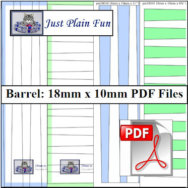 Paper Bead Templates, 18mm x 10mm Strips