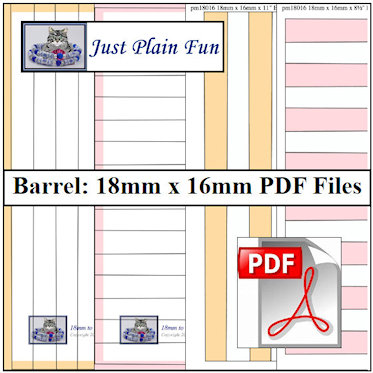 Paper Bead Templates, 18mm x 16mm strips