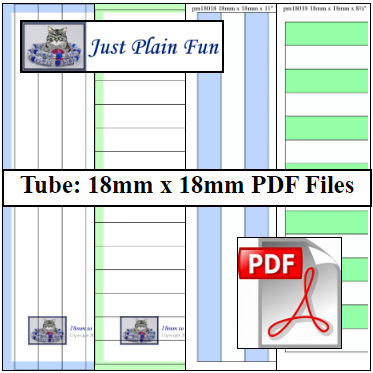 Tube: 18mm x 18mm Paper Bead Templates