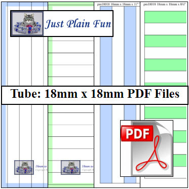 Paper Bead Templates, 18mm x 18mm Strips