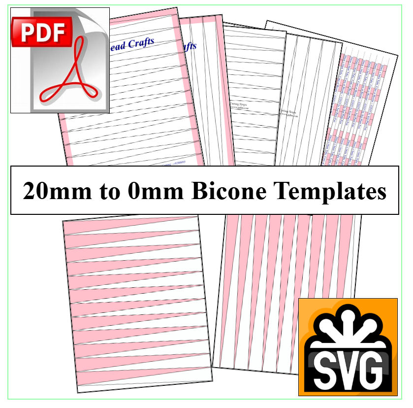 20mm x 0mm Paper Bead Templates