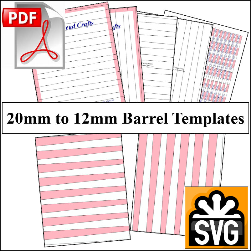 Templates 20mm to 12mm Strips