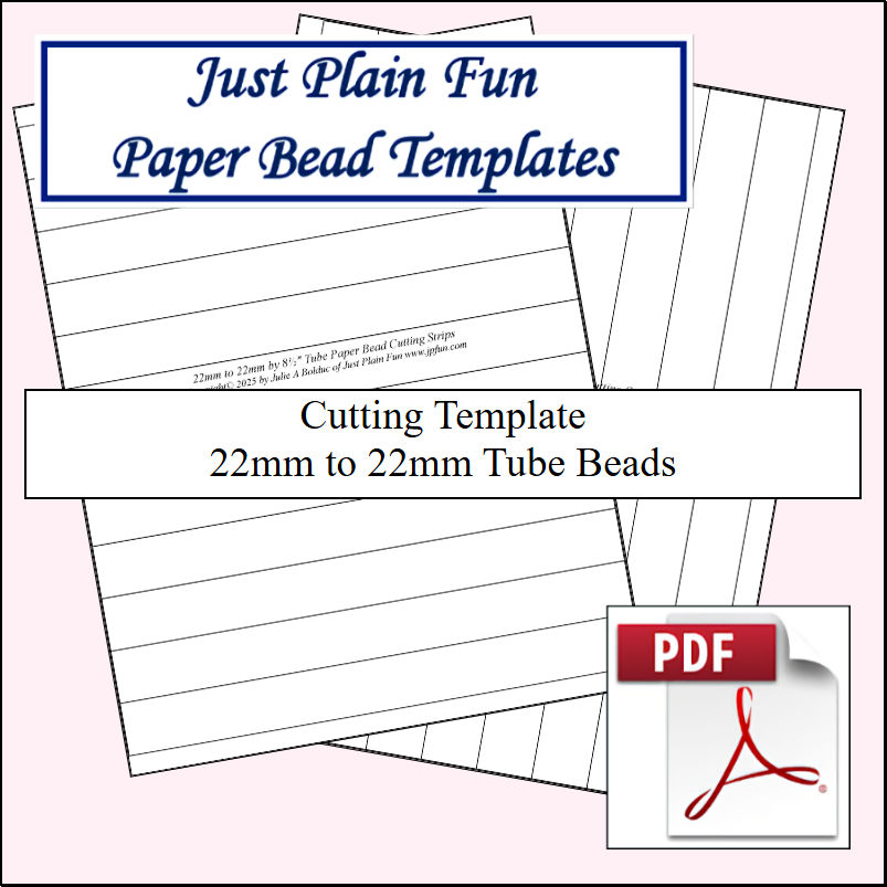 Paper Bead Cutting Templates, 22mm to 22mm Strips Templates 22mm to 22mm Strips