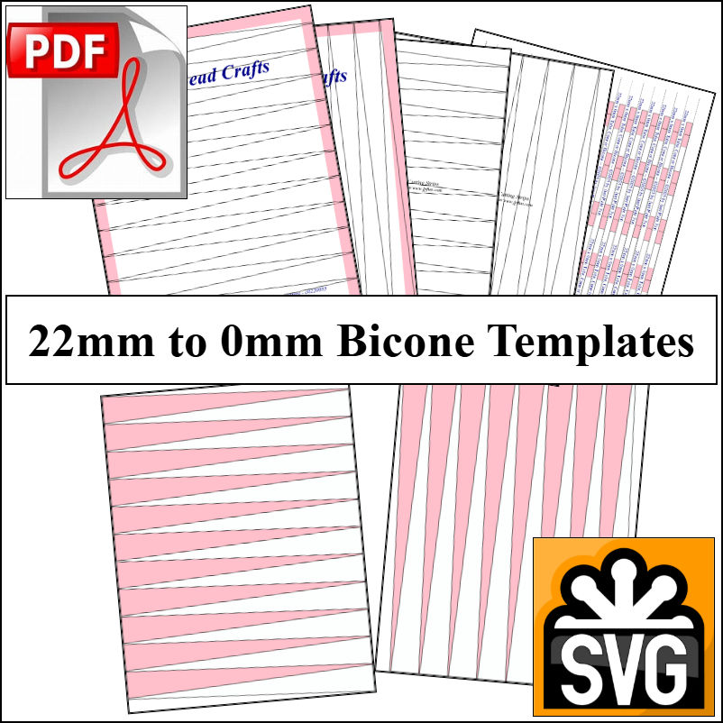 22mm x 0mm Paper Bead Templates