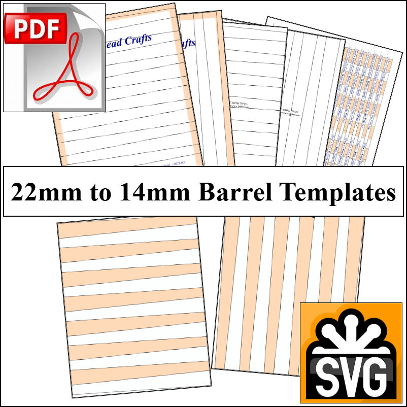 Templates 22mm to 14mm Strips