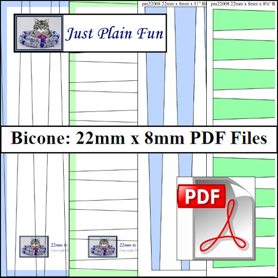 Paper Bead Templates, 22mm x 8mm Strips