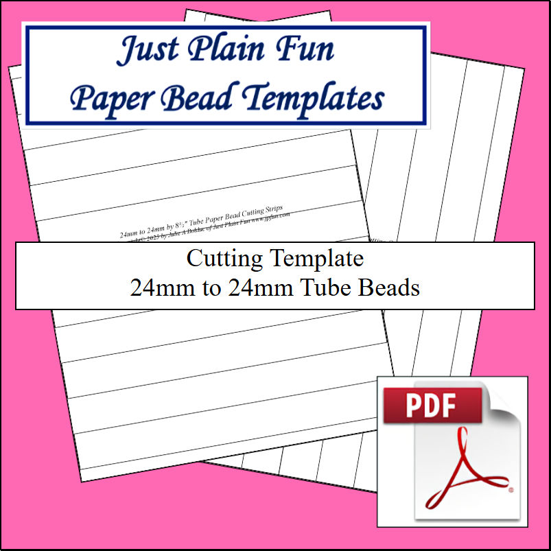 Paper Bead Cutting Templates, 24mm to 24mm Strips Templates 24mm to 24mm Strips