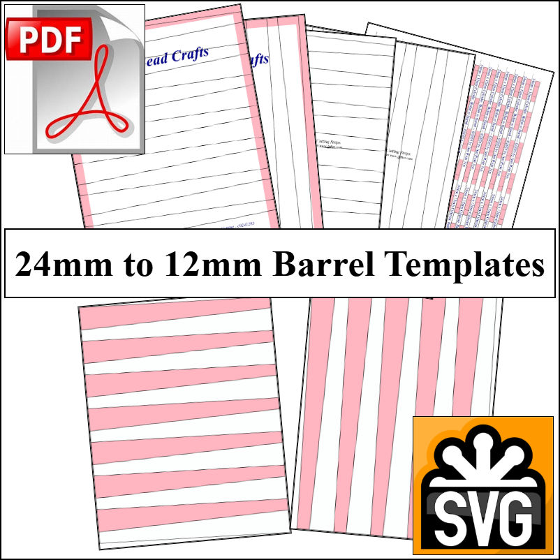 Templates 24mm to 12mm Strips