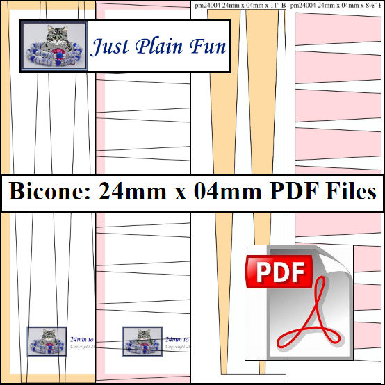 Paper Bead Templates, 24mm x 04mm Strips