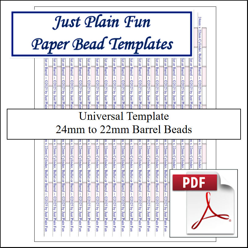 Paper Bead Cutting Guide Templates, 24mm to 22mm Strips Templates 24mm to 22mm Strips