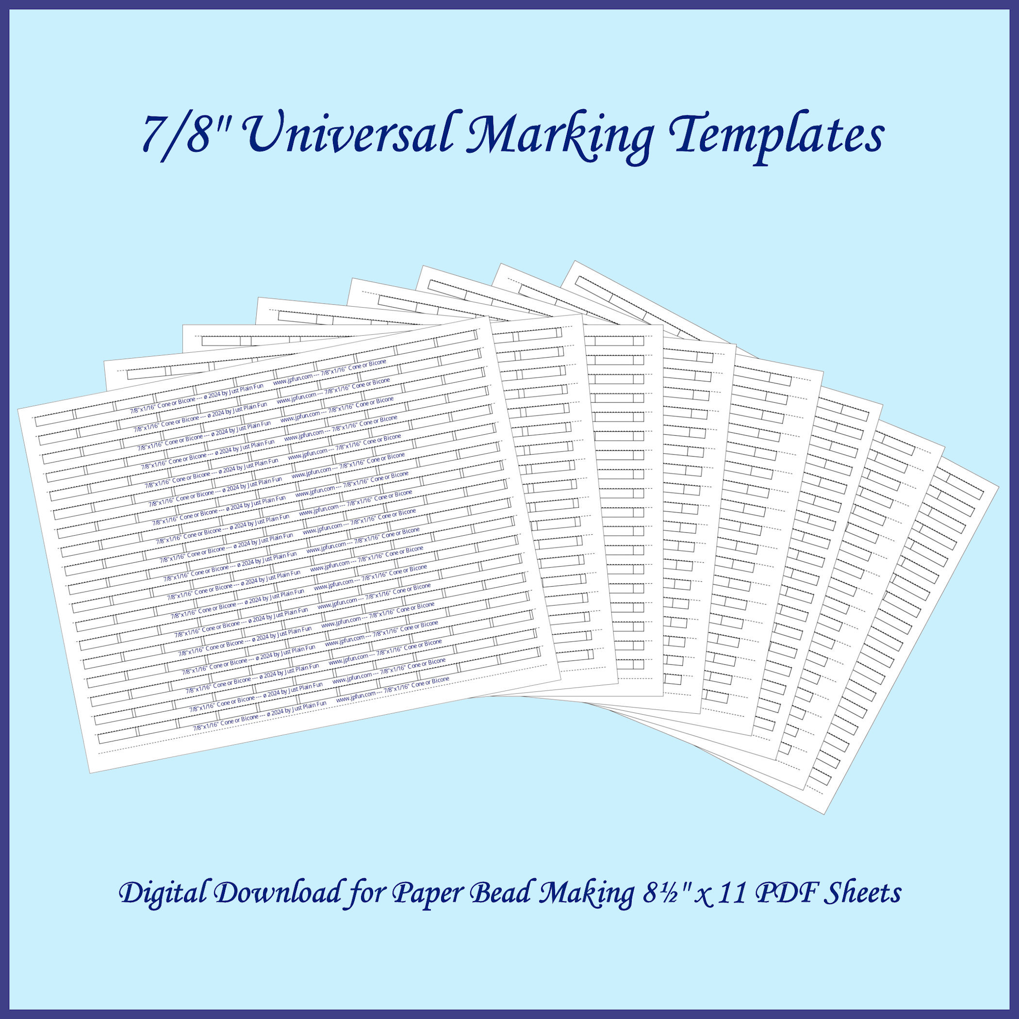 Size 7/8" -- 8 Templates
