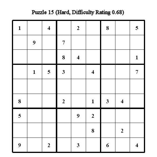 Sudoku Puzzle 15