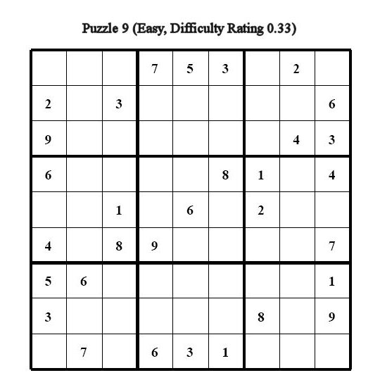 Sudoku Puzzle 9
