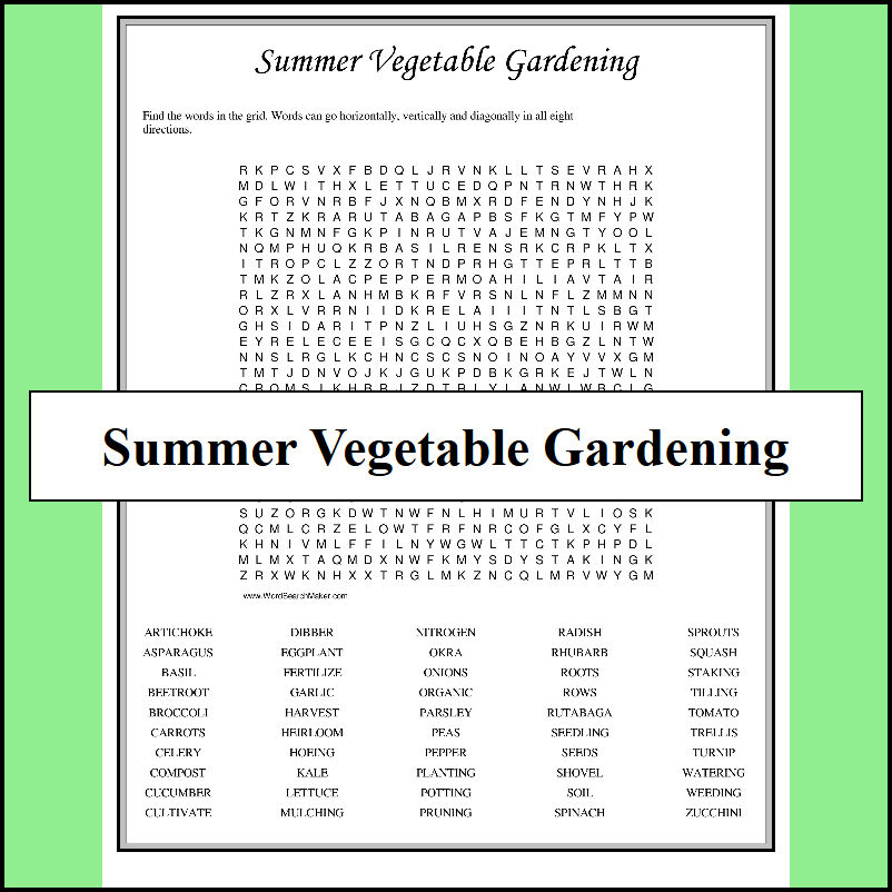 Summer Vegetable Gardening
