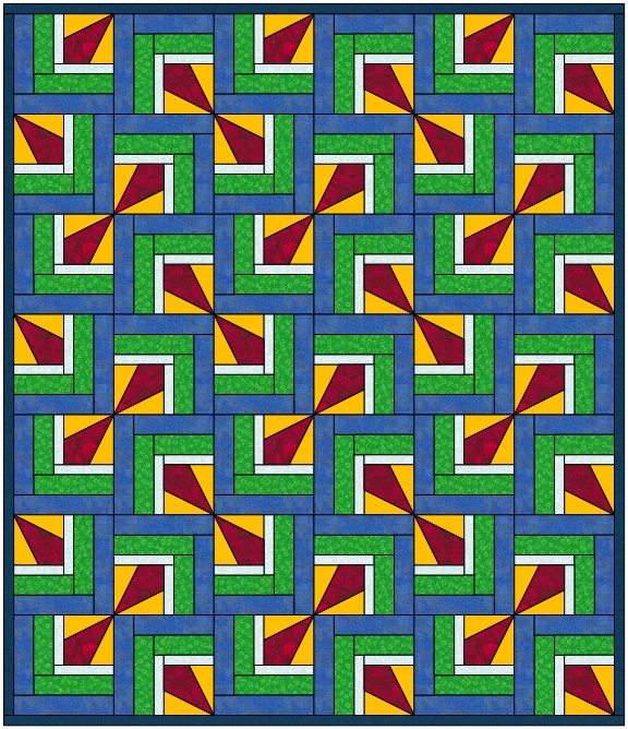 Sample of a Quilt Made With This Block