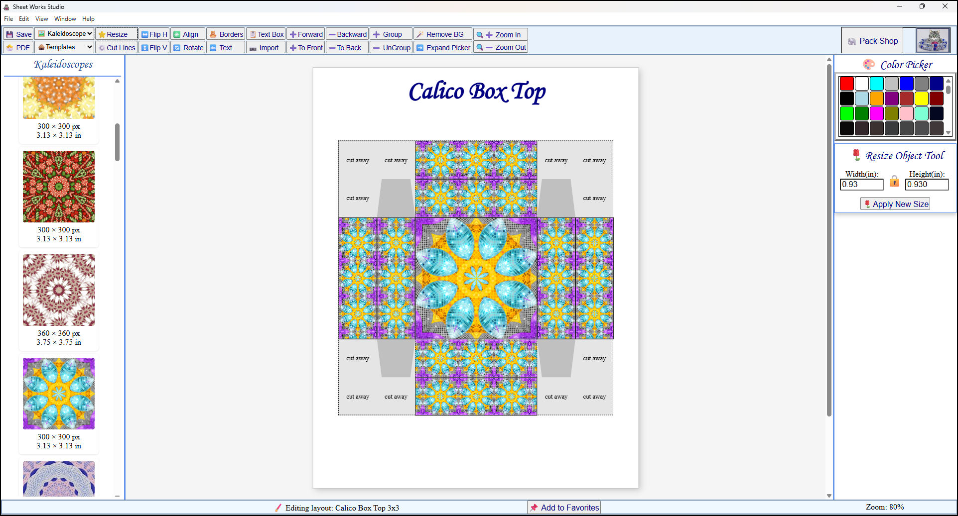 This is a box template while decorating.
