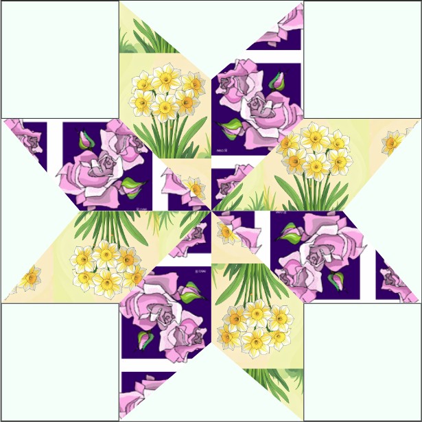 Eight Pointed Star Decorated