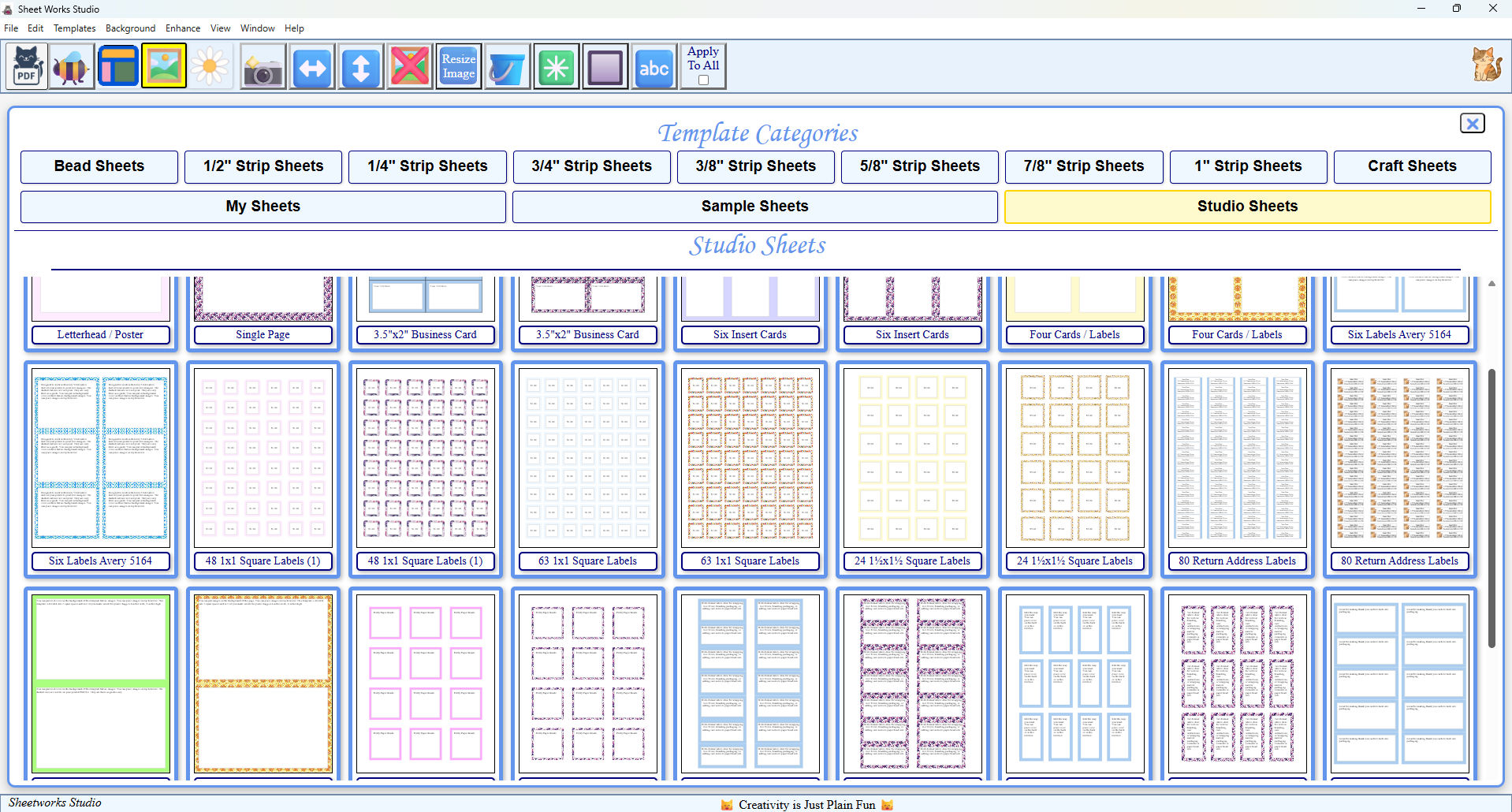 Studio Sheet Templates for Business Packaging and Labels